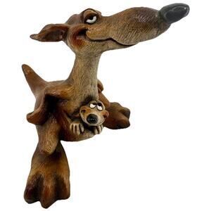 John Raya "Chloe & Joey" Kangaroo 1989 - Beasties Of The Kingdom Signed Vintage‎